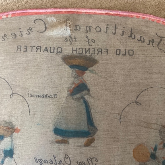 1940s New Orleans Traditional Criers Of The French QuarterSouvenir Hand-Held Fan - Picture 5 of 6